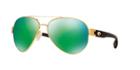 Costa Del Mar South Point Gold Aviator Sunglasses