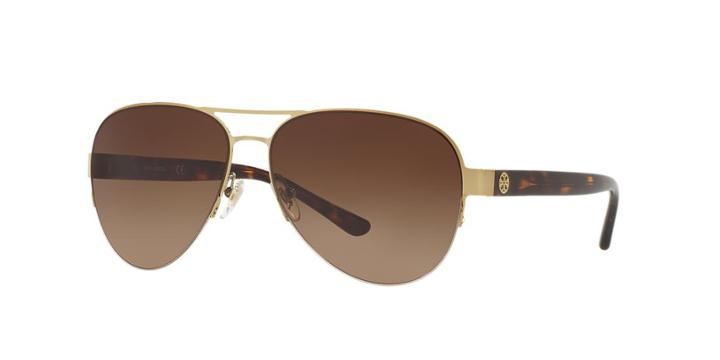 Tory Burch Gold Aviator Sunglasses - Ty6048