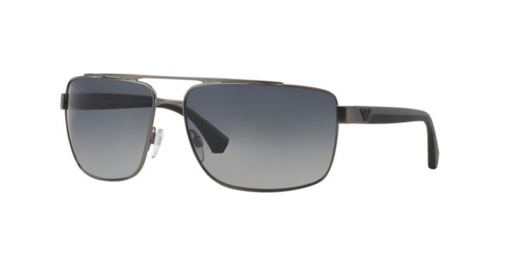 Emporio Armani Ea2018 64 Gunmetal Matte Square Sunglasses