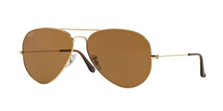 Ray-ban Aviator Gold Sunglasses - Rb3025 58