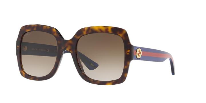 Gucci Gg0036s Tortoise Rectangle Sunglasses