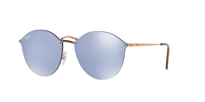 Ray-ban Blaze Round Flat Lens Bronze Sunglasses - Rb3574n