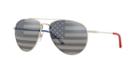 Polo Ralph Lauren 59 Silver Pilot Sunglasses - Ph3111