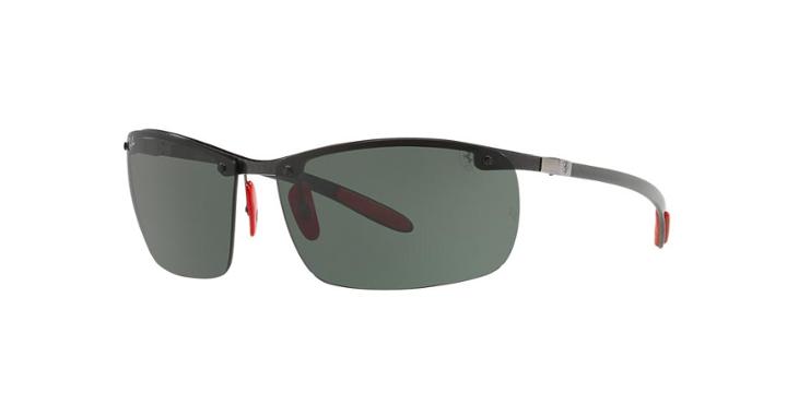Ray-ban Rb8305m Scuderia Ferrari Black Square Sunglasses