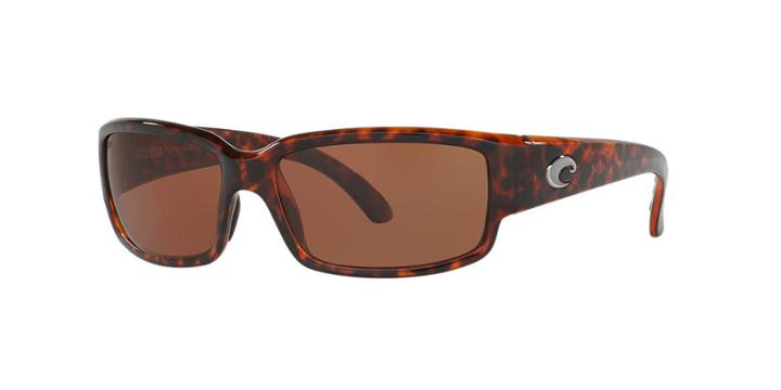 Costa Del Mar Caballito 64 Tortoise Rectangle Sunglasses