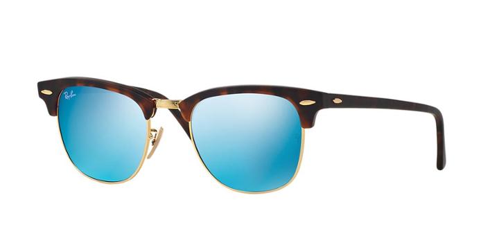 Ray-ban 51 Clubmaster Tortoise Square Sunglasses - Rb3016
