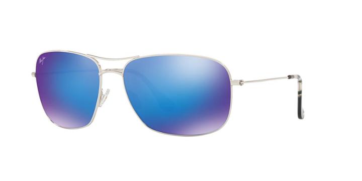 Maui Jim 773 Breezeway 63 Silver Pilot Sunglasses