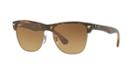 Ray-ban 57 Clubmaster Overs Tortoise Square Sunglasses - Rb4175
