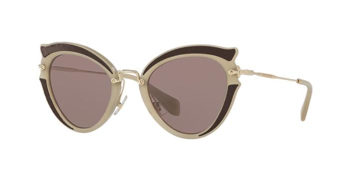 Miu Miu Mu 05ss 52 Brown Cat-eye Sunglasses