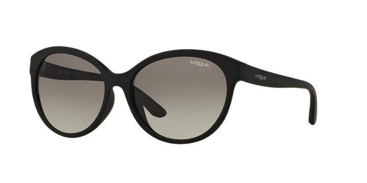 Vogue Vo5017sd 57 Asian Fitting Black Matte Square Sunglasses