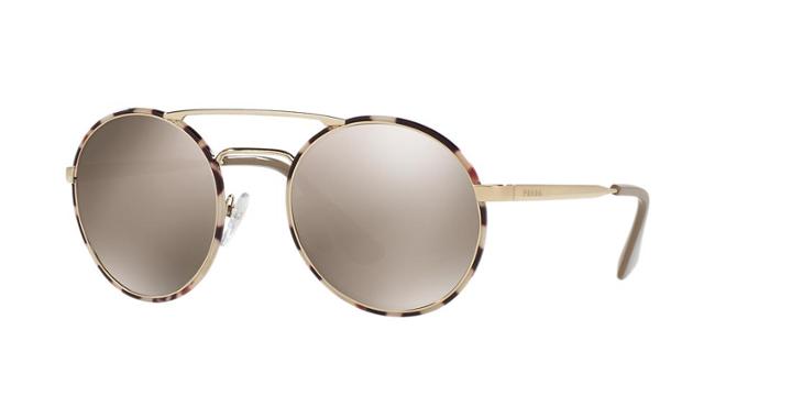 Prada Pr 51ss 54 Tortoise Round Sunglasses