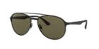 Ray-ban 59 Black Matte Pilot Sunglasses - Rb3606