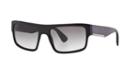 Prada Pr 04rs 58 Black Rectangle Sunglasses