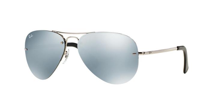 Ray-ban 59 Silver Aviator Sunglasses - Rb3449