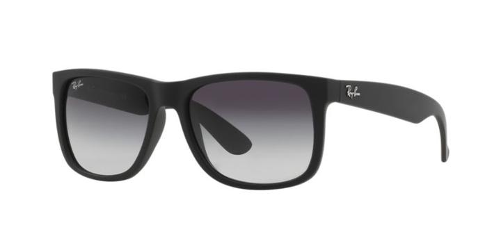 Ray-ban 54 Justin Black Rectangle Sunglasses - Rb4165