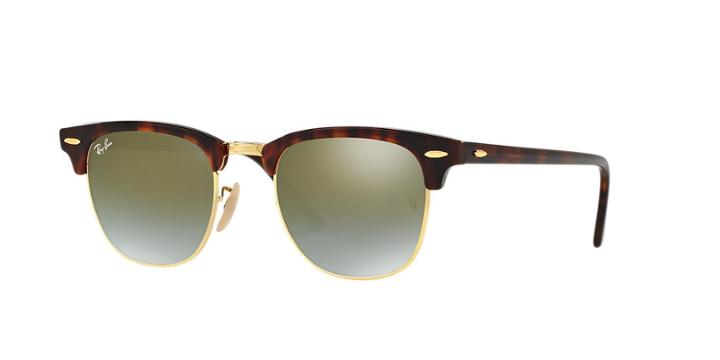 Ray-ban 51 Clubmaster Red Wrap Sunglasses - Rb3016