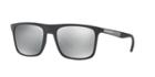 Emporio Armani 56 Black Matte Square Sunglasses - Ea4097