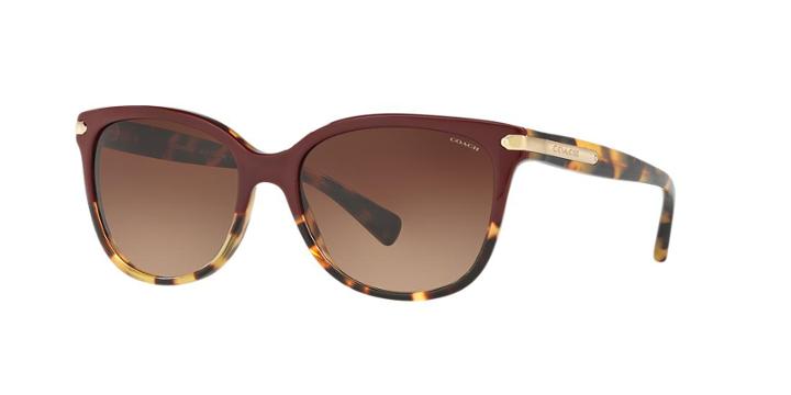 Coach 57 Burgundy Cat-eye Sunglasses - Hc8132