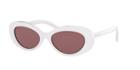 Burberry 54 White Oval Sunglasses - Be4278