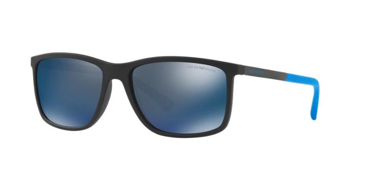 Emporio Armani 58 Black Rectangle Sunglasses - Ea4058