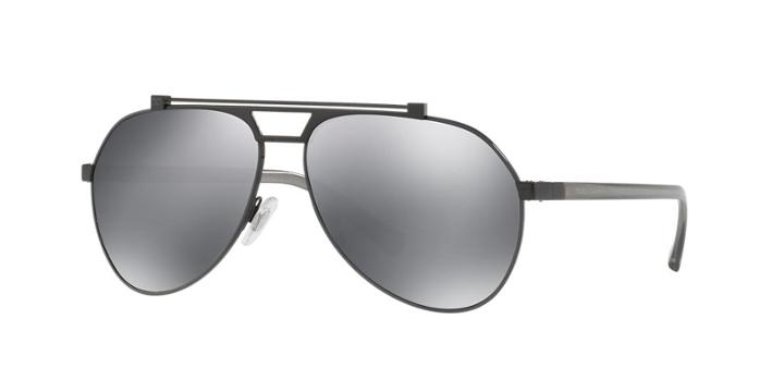 Dolce &amp; Gabbana 61 Gunmetal Aviator Sunglasses - Dg2189