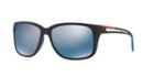 Prada Linea Rossa Ps 03ts 59 Black Matte Rectangle Sunglasses