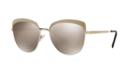 Prada Pr 51ts 56 Gold Square Sunglasses