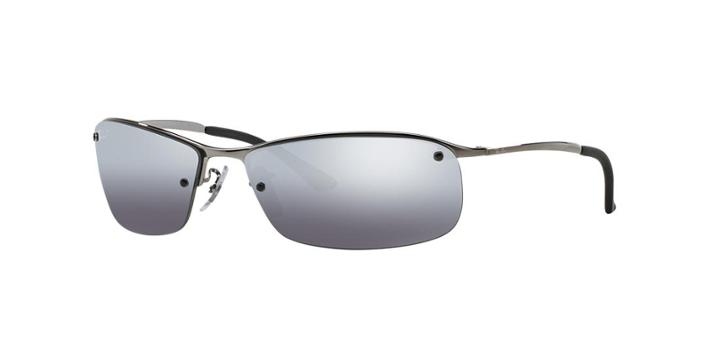 Ray-ban Gunmetal Rimless Sunglasses, Polarized - Rb3183