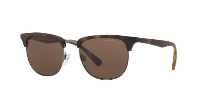 Emporio Armani Tortoise Matte Square Sunglasses - Ea4072