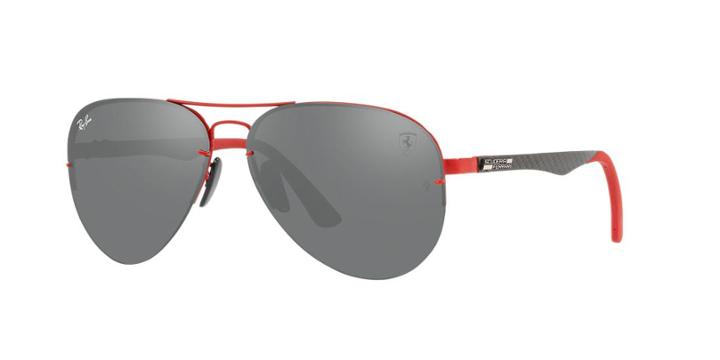 Ray-ban Rb3460m Scuderia Ferrari Red Pilot Sunglasses