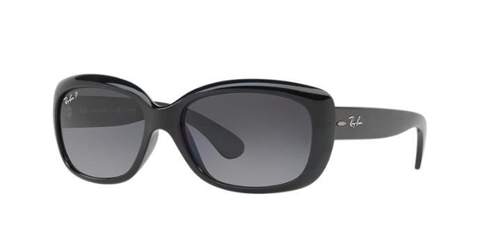 Ray-ban 58 Jackie Ohh Black Rectangle Sunglasses - Rb4101