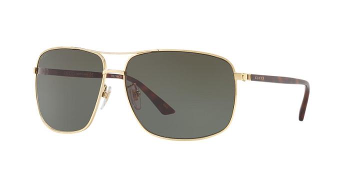 Gucci Gg0065sk 66 Gold Rectangle Sunglasses