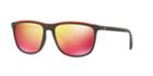 Emporio Armani 57 Brown Rectangle Sunglasses - Ea4109