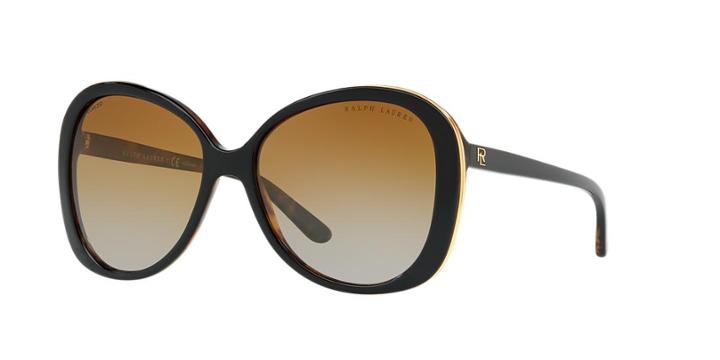 Ralph Lauren 57 Black Butterfly Sunglasses - Rl8166