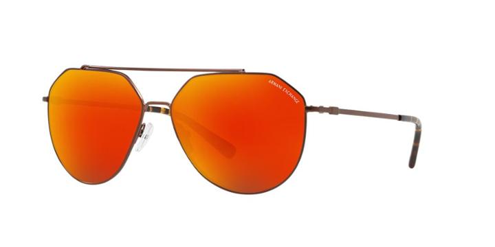 Armani Exchange Ax2023s 59 Bronze Square Sunglasses