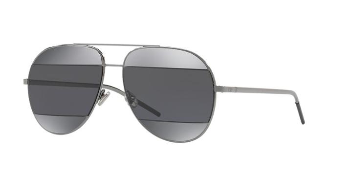 Dior Split1 59 Gunmetal Wrap Sunglasses