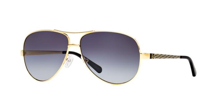 Tory Burch Ty6035 Gold Aviator Sunglasses