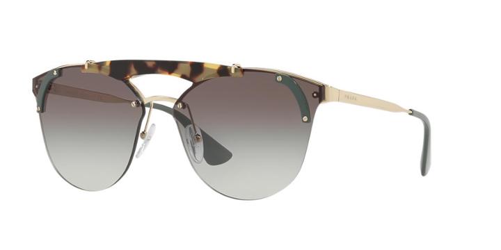 Prada Pr 53us 42 Gold Round Sunglasses
