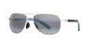Maui Jim Guardrails Silver Aviator Sunglasses, Polarized
