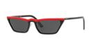 Prada Pr 19us 58 Red Cat-eye Sunglasses