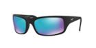 Maui Jim Peahi Bh Black Matte Rectangle Sunglasses, Polarized