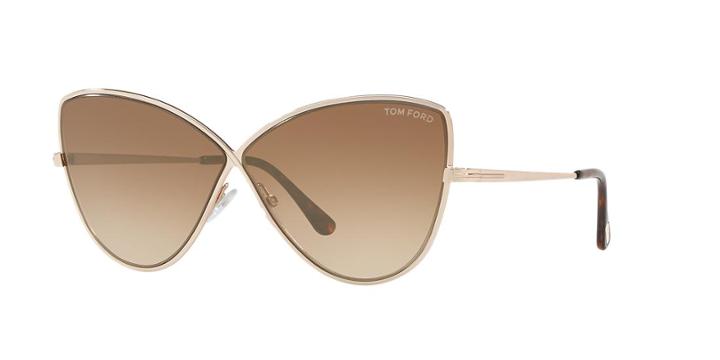 Tom Ford Elise-02 65 Rose Gold Butterfly Sunglasses