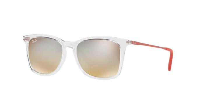 Ray-ban Jr. 48 Clear Square Sunglasses - Rj9063s