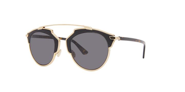 Dior So Real Gold Aviator Sunglasses