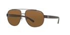Armani Exchange Gunmetal Matte Aviator Sunglasses - Ax2019s