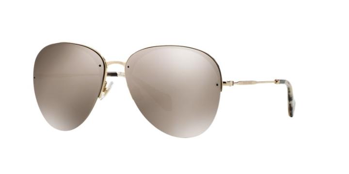 Miu Miu Mu 53ps Gold Aviator Sunglasses