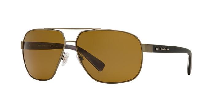 Dolce & Gabbana Gunmetal Matte Aviator Sunglasses - Dg2140