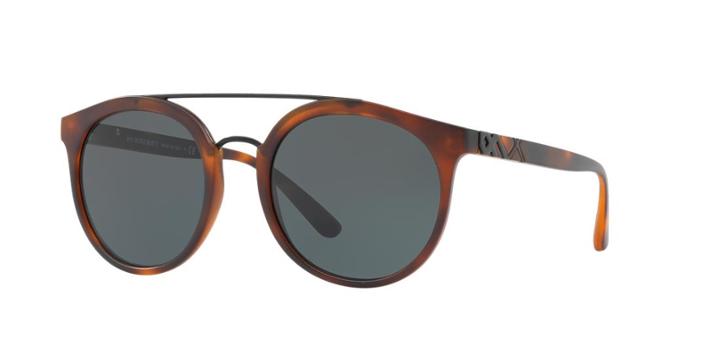 Burberry 53 Tortoise Round Sunglasses - Be4245