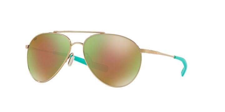 Costa Piper 58 Gold Pilot Sunglasses