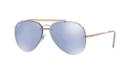 Ray-ban 58 Blue Aviator Sunglasses - Rb3584n